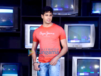 Sidharth Malhotra snapped at the launch of new collection of Pepe Jeans