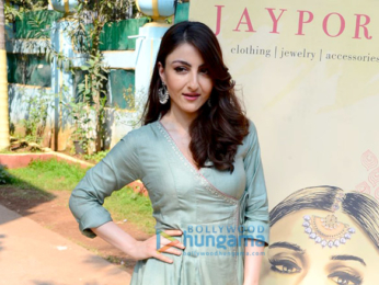 Soha Ali Khan snapped attending Jaypore store launch in Bandra