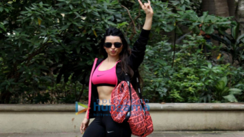 Soundarya Sharma snapped near her residence