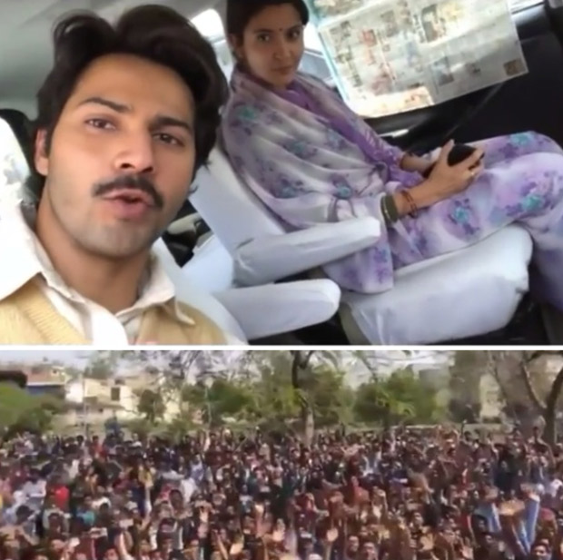 Sui Dhaaga: Varun Dhawan and Anushka Sharma shoot amidst massive fan frenzy in Bhopal