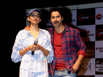 Varun Dhawan and Banita Sandhu snapped promoting their film 'October' at Sophia College