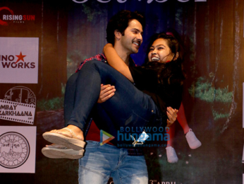 Varun Dhawan and Banita Sandhu snapped promoting their film 'October' at Sophia College
