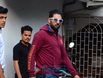 Yuvraj Singh and Angad Bedi spotted at cafe in Bandra