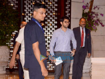 Aamir Khan, Sachin Tendulkar and John Abraham at the Ambani party for Olympics committee