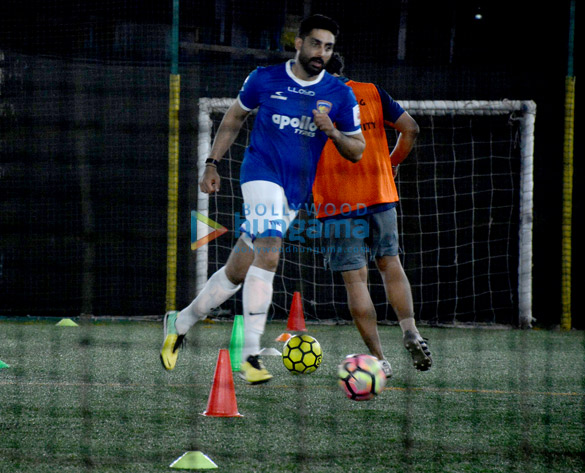 Abhishek Bachchan spotted playing football in Juhu near PVR Abhishek Bachchan spotted playing football in Juhu near PVR