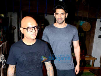 Aditya Roy Kapur and Manish Malhotra spotted at Hakim Alim's in Bandra