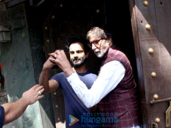 Amitabh Bachchan spotted at Aadesh Shrivastava's recording studio in Juhu