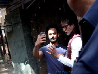 Amitabh Bachchan spotted at Aadesh Shrivastava's recording studio in Juhu