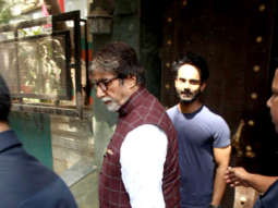 Amitabh Bachchan spotted at Aadesh Shrivastava’s recording studio in Juhu