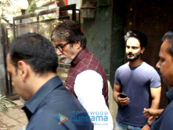 Amitabh Bachchan spotted at Aadesh Shrivastava's recording studio in Juhu