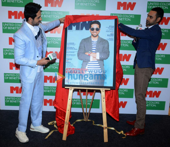 ayushmann khurrana graces the cover launch of the magazine mans world 2