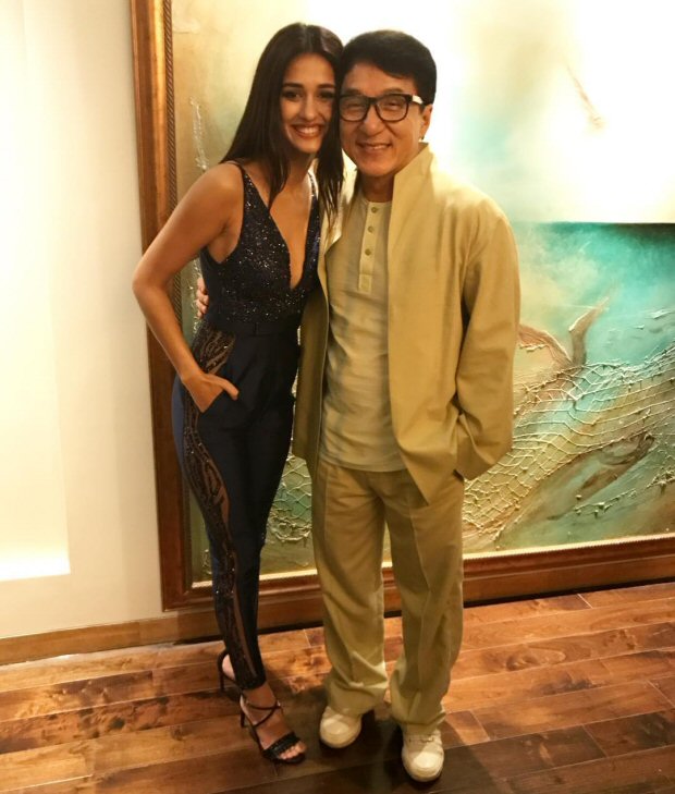 Baaghi 2 couple Disha Patani and Tiger Shroff pose with their favourite Jackie Chan