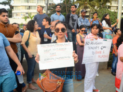 Celebs attend the Justice for Asifa protest