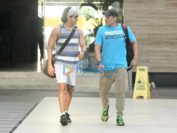 Farhan Akhtar spotted at Otters Club in Bandra