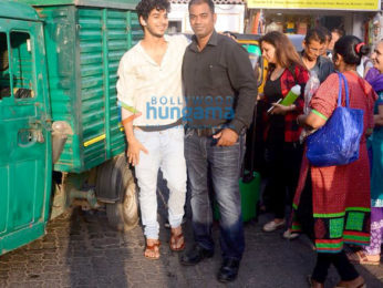 Ishaan Khatter snapped promoting Beyond the Clouds in a local train