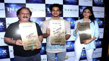 Ishaan Khatter, Malavika Mohanan and Majid Majidi promote their film Beyond The Clouds at INOX Atria Mall
