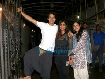 Janhvi Kapoor, Ishaan Khatter, Boney Kapoor and Shashank Khaitan spotted after Dhadak wrap up