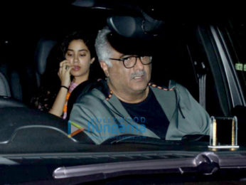 Janhvi Kapoor and Boney Kapoor spotted at Arjun Kapoor's House