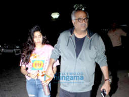 Janhvi Kapoor and Boney Kapoor spotted at Arjun Kapoor’s house