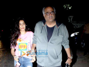 Janhvi Kapoor and Boney Kapoor spotted at Arjun Kapoor's House
