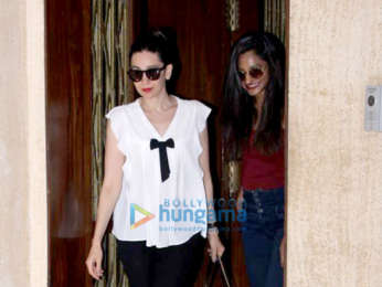 Janhvi Kapoor and Karishma Kapoor spotted at Manish Malhotra's house