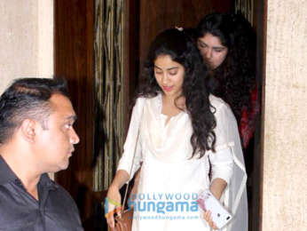 Janhvi Kapoor and Karishma Kapoor spotted at Manish Malhotra's house
