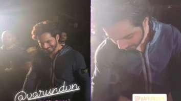 Kalank: Alia Bhatt films Varun Dhawan cutting his birthday cake on the sets of the film