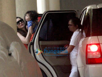 Kareena Kapoor Khan and Karisma Kapoor snapped with Taimur Ali Khan in Bandra