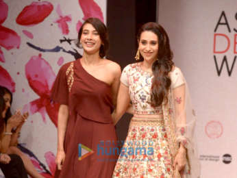 Karisma Kapoor walks the ramp for designer Priya Rout at the Asian Designer Week in New Delhi