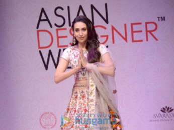 Karisma Kapoor walks the ramp for designer Priya Rout at the Asian Designer Week in New Delhi