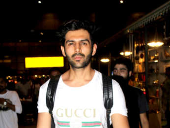 Kartik Aaryan and Saiyami Kher snapped at the airport