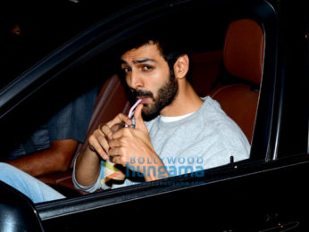 Kartik Aaryan snapped outside the gym