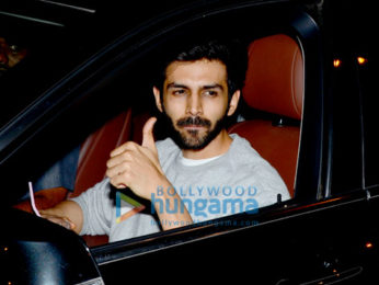 Kartik Aaryan snapped outside the gym