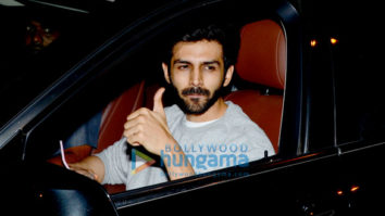 Kartik Aaryan snapped outside the gym