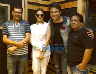 Krushna Abhishek, Yuvika Chaudhary, Aaman Trikha at the mahurat with song recording of the film ‘Time Nahi Hai’
