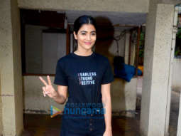 Pooja Hegde spotted at her apartment in Bandra