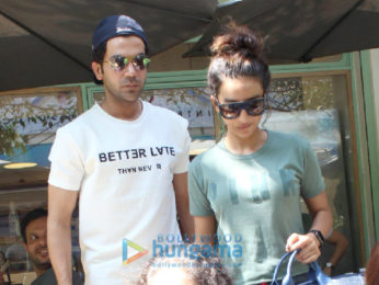 Rajkummar Rao and Patralekha spotted at The Kitchen Garden in Bandra