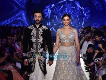 Ranbir Kapoor and Deepika Padukone walk the ramp for Mijwan