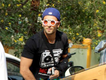 Ranveer Singh spotted at a salon