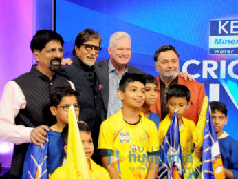Rishi Kapoor and Amitabh Bachchan snapped promoting their film 102 Not Out at the Star Sports studio