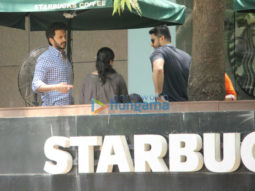 Riteish Deshmukh and Aftab Shivdasani spotted at Starbucks in Khar
