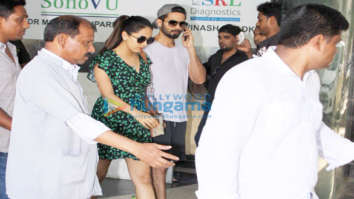 Shahid Kapoor and wife Mira Rajput snapped outside a clinic