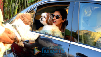 Sophie Choudry spotted with her pet at Bandstand