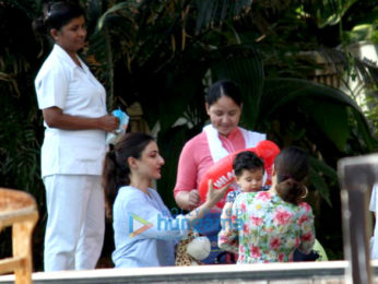 Taimur Ali Khan, Soha Ali Khan snapped with family in Bandra