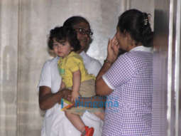 Taimur Ali Khan snapped at Soha Ali Khan’s residence