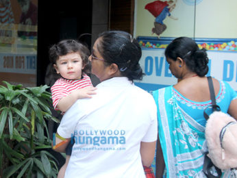 Taimur Ali Khan snapped outside his play school