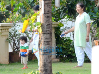 Taimur Ali Khan spotted with his nanny at Amrita Arora's house