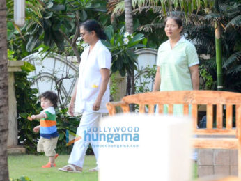 Taimur Ali Khan spotted with his nanny at Amrita Arora's house