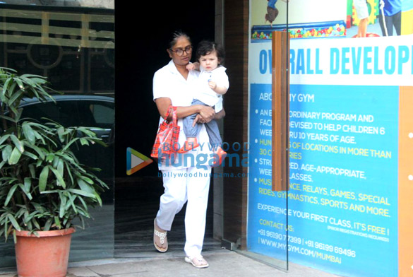 taimur ali khan spotted with his nanny outside the kids gym in bandra 2