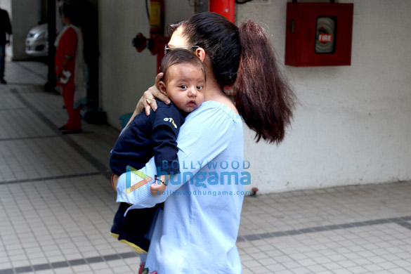 tulsi kumar snapped with her son shivaay at the t series office in andheri 2